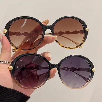 Дамски Слънчеви очила с защита от uv Модни овални слънчеви очила в ретро стил За улична стрелба, шофиране, Очила за пътуване