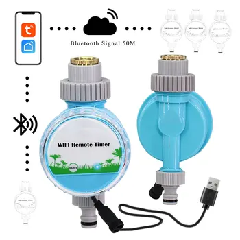 Sasha Wifi Bluetooth-съвместими таймер вода за поливане на градината, интелигентен контролер за напояване, дистанционно управление, Водоустойчив на открито