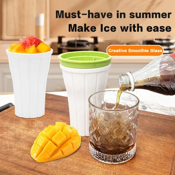 Чаша за приготвяне на шейкове Силиконова Чаша за раздробяване на лед Машина за приготвяне на Шейкове Градската Охлаждане Контейнер за натрошен лед Бързо Замразяване на Кухненски Инструменти