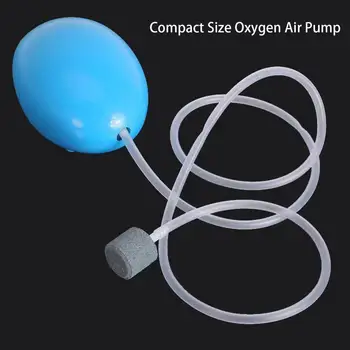 1 Комплект кислороден помпа, която се презарежда бутон превключвател, Енергоспестяващ Високоефективен компактен Водоустойчив кислороден въздушна помпа за аквариум