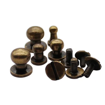 Антични месингови нитове копчета Sam Brown с кръгла глава Browne Монк