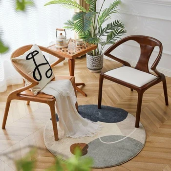 Скандинавските трапезни столове, Дървени Офис маса за дневна, Стол за почивка, Стол за Акцент, Градински Мебели Poltrona Luxuosa За Спални
