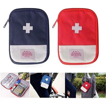 Комплект за оказване на първа помощ на открито, Пътна Отбивка сладка Мини Преносима чанта за съхранение на хапчета, Медицински Инструменти за оцеляване при стихийном бедствие, Земетресение