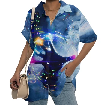 2023 Нова дамска риза-пола, trend архитектурен дизайн, удобна за пролет-лято с модерна риза с пола на копчета с дълъг ръкав