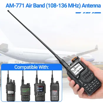Антени за радиостанции в честотен обхват 108-136 Mhz SMA-Гнездо 14,96-Инчов Штыревая Антена за радио Quansheng UV-K5 AR-518 830 869 F8