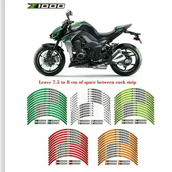 За KAWASAKI Z1000 Z 1000 2003-2020 2021 2022 17-- инчов Ступица Колела Аксесоари За Мотоциклети Етикети На Джанти Етикети Светоотражающая Лента в Лента