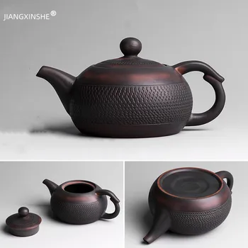 Лилаво Керамична Саксия, керамичен Чайник Кунг-фу, чайник, Ръчна изработка, малък Чайник, чайникът