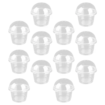 Чаши, Пластмасови Десертни Прозрачни капачки за Еднократна употреба за мини-купички за парфе, Закуски, Кутии за пудинг, Торта, Контейнери за салата, Мисок за хранене