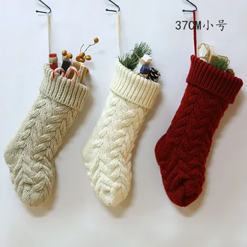 1 бр. коледни чорапи, мини-опаковка за бонбони, подарък пакет за съхранение чорапи, Коледна елха, висящи бижута, Коледна украса за дома