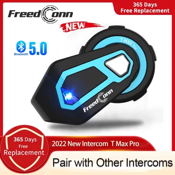 Freedconn T-MAX PRO Мотоциклет каска, Слушалка Bluetooth Домофонна инсталация 1000 m 6 Състезатели Споделяне на музика за Групово дискусия за слушалки, FM радио