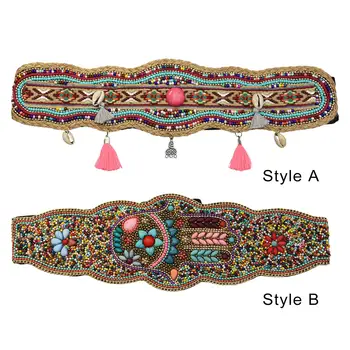 Модерен колан-регулируема женски колан, ръчно изработени в бохемски стил, колани за пуловери, палта