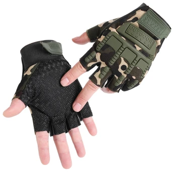 Тактически военни ръкавици за пейнтбола, еърсофт оръжия, снимки, солдатские, полиция, мини Велосипедни ръкавици на полпальца, Ръкавици за мъжки дрехи