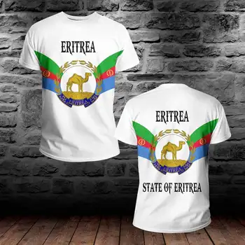 2023 Нова мъжка тениска с Флага Eritreans, Къс ръкав, 3D Принт, Африканска мъжки t-shirt, Ежедневни Модна тениска Оверсайз За мъже И Жени, Топ