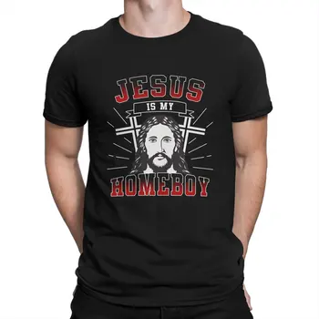 Класически тениски Jesus is My Homeboy, мъжки тениски, God Jesus, реколта памучен тениска с кръгло деколте, ризи с къс ръкав, оригинални капаци