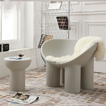 Страничните ъгли за дома в скандинавски стил, Няколко слоновете крака, Кръгла масичка за кафе, пластмаса, модерен минималистичен мини-стол за спални