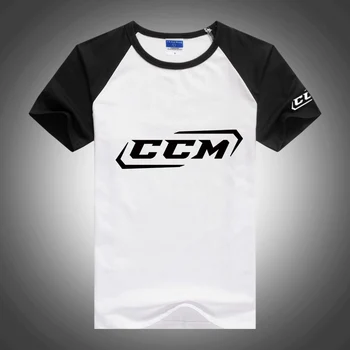 2023 Нова Тениска с принтом CCM, Мъжки Raglan С къс ръкав Памук Годишният Случайни Удобен Дишаща Топ с кръгло деколте и Деколью