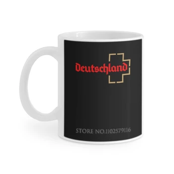 Бяла чаша с логото Deutschland Ramstein, чаши за кафе, на чаени чаши, подарък за рожден Ден, млечни чаши и чаши, чаши за кафе с логото Deutschland Ramstein