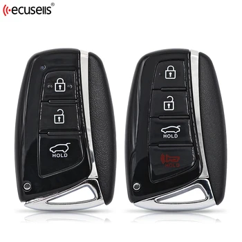 Ecsells 3/3 + 1/4 Бутона Нов Умно Дистанционно Управление Ключодържател За Автомобилни Ключове на Ключодържател за Hyundai Genesis 2013-2015 Santa Fe Equus Azera