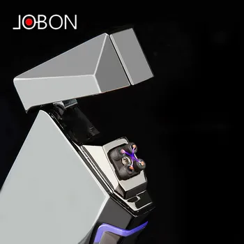 Ветрозащитная запалка с двойна дъга JOBON Sense Technology, интелигентна индукционная електронна импулс зареждане чрез USB, детонатора, Индикаторът за захранване, подарък