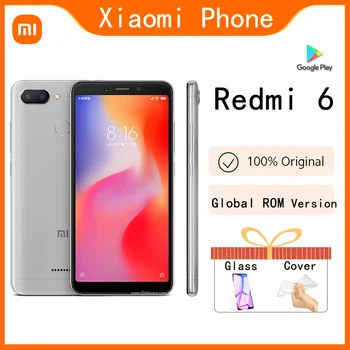 Оригинален смартфон Xiaomi Redmi 6 /6A/Redmi 7 3 GB 32GB/4GB 64GB celular googleplay с отпечатъци от пръсти, восьмиядерный Global 4G Rom