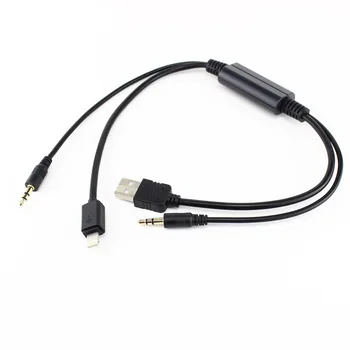 Аудио Стерео Aux USB За автомобил, USB AUX Адаптер за Интерфейсния Кабел За BMW E82 E87 E88 E90 E91 E92 E93 E60 2004, След като За iphone