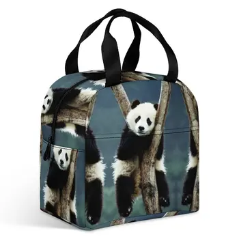 panda43изолированная чанта за обяд, здрав многократна употреба обяд-бокс, обяд-апарати за мъже и жени, пътуване, пикник