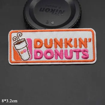 Прекрасен Ютия за торта върху дрехи с бродерия Dunkin ' Donuts, ленти за момичета, етикети в женски дрехи на едро