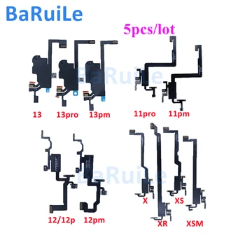 BaRuiLe 5 бр. слушалка Високоговорител За iPhone 11 12 13 Pro Max MINI XS Max XR X Слушалки Сензор за осветление и приближение Гъвкава лента