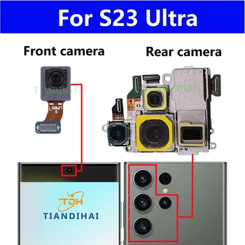 Оригиналната Основна Предна Камера За Samsung Galaxy S23 Ultra S23ultra S918B S918U S918N 5G Модул Задната Камера Гъвкав Кабел