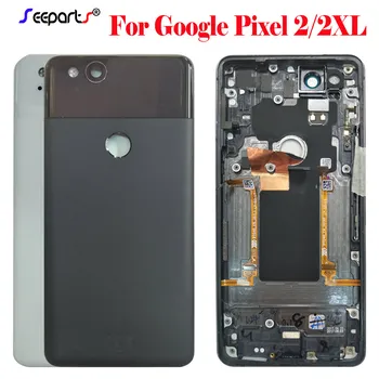 За HTC Google Pixel 2 2XL задния капак на отделението за батерията корпус задната врата на Резервни части Pixel 2 XL капак на отделението за батерията Pixel XL2 на задното стъкло