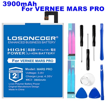 0 Цикли 100% чисто Нов LOSONCOER 3900 mah Mars Pro, най-новото производство на Литиево-йонна Резервна батерия За Телефона Vernee Mars Pro