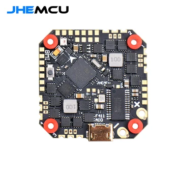 JHEMCU GHF411AIO-BMI 40A F411 Контролер за полет BMI270 W/5V 10V BEC Вграден 40A BLHELI_S 2-6 S 4 в 1 ESC, за FPV-дрона
