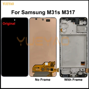 Оригинален M317 OLED LCD Samsung Galaxy M31s M317F Дисплей С Рамка Сензорен Екран SM-M317F Подмяна на Дигитайзер LCD екрана