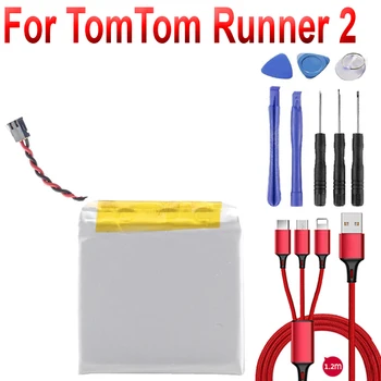 Батерия за смарт часа TomTom Runner 2 батерии Батерия + USB кабел + комплект инструменти