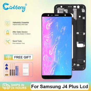 Продажба на едро J415 Екран J4 Plus Дисплей За Samsung Galaxy J6 Plus LCD-панел със Сензорен Екран Стъклена Дигитайзер J610 В Събирането С Рамка