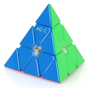 YJ MGC EVO Pyramid Магнитен Magic Speed Cube Без етикети Професионални Кубични Играчки Magico Пъзел