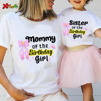 Персонализирана Фланелка Семеен Подарък Риза За рождения ден С Потребителско Име Балетната Тениска За Момичета Детски Дрехи За Мама И Татко Празнични Тоалети