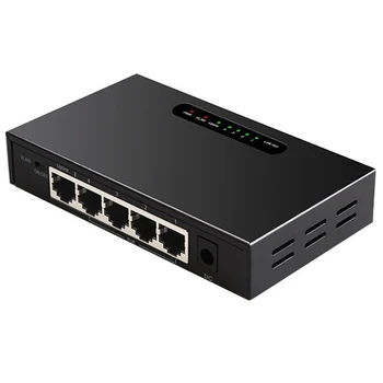 5-Port Gigabit Switch POE Неуправляван Мрежов Комутатор и С Функцията на VLAN За Камерата Plug EU