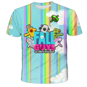 Kawaii Stumble/тениска за момчета, тениска за момчета, Шорти, тениски с анимационни герои, детски дрехи, блузи за малки момичета, детски дрехи, лятото с къс ръкав