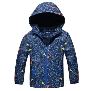 Детски връхни дрехи, топло флисовое палто с качулка, детски дрехи, водоустойчив ветроупорен якета за малки момчета от 3 до 12 години, есен-пролет