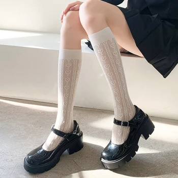 Дантелени чорапи до коляното в японски стил 