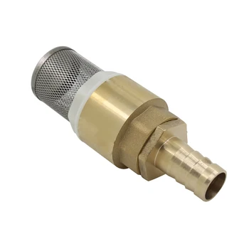 Смукателния клапан с филтър 1/2 3/4 1 инч, с шланговым соединителем 12 16 19 мм, филтър, обратна клапа за помпа