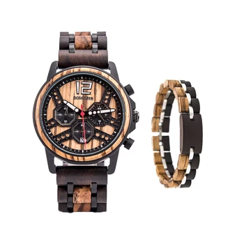 Дървени часовници NADIA DEER, мъжки часовници с дървени неръждаема стомана гривна, луксозен хронограф, календар, подарък за Коледа, Директен доставка