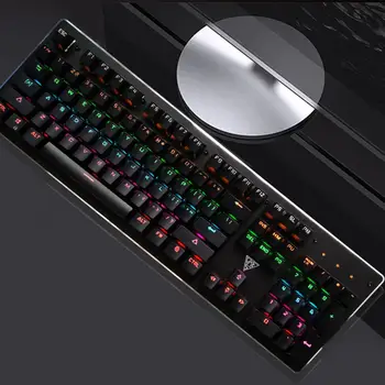 1 Комплект класната компютърна клавиатура ABS Офис клавиатура Ергономична с дълъг срок на служба на компютърната мишка с разделителна способност от 3200 dpi с RGB подсветка