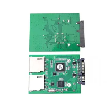 2 Порта dual SD SDHC, защитени цифрови карти с памет MMC 7 + 15П SATA Serial ATA адаптер преобразувател