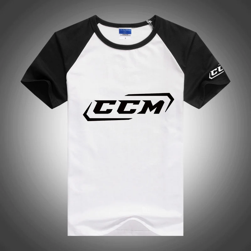 2023 Нова Тениска с принтом CCM, Мъжки Raglan С къс ръкав Памук Годишният Случайни Удобен Дишаща Топ с кръгло деколте и Деколью - 0