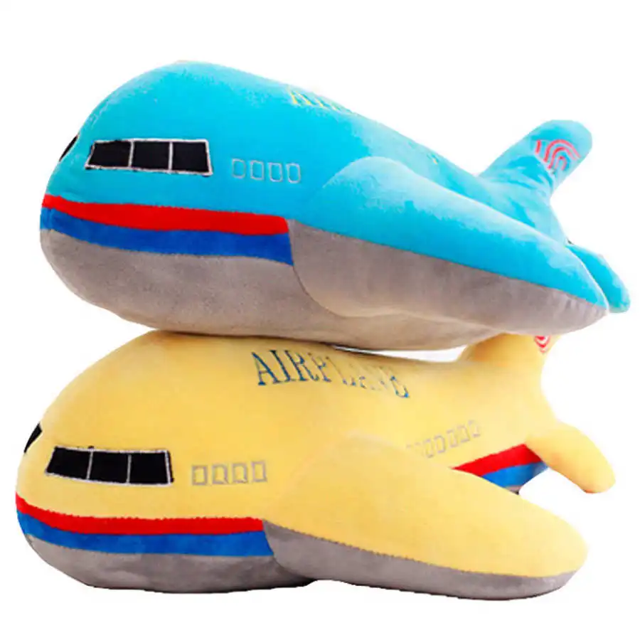 40 см, голям размер, имитация на самолета, плюшени играчки, детска възглавница за сън, Мека възглавница за самолета, кукли, подаръци - 0