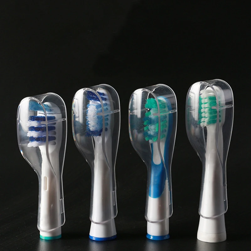 5 бр. пътна електрическа четка за зъби с дълги глави, джоб за четка за зъби за устната кухина, Защитни капаци, хигиенни пластмасова защитна капачка, калъф - 0