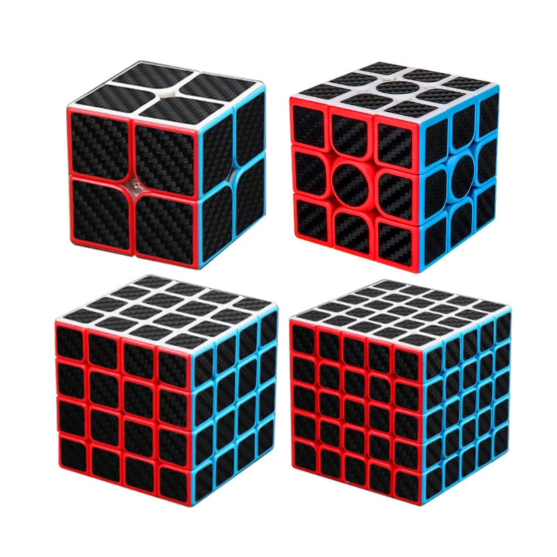 Moyu MeiLong Въглеродни Влакна 2x2x2 3x3x3 4x4x4 Магически Куб Професия Moyu Mfjs Въглероден 2x2 3x3 4x4 Куб Пъзел Играчки Подаръци - 0