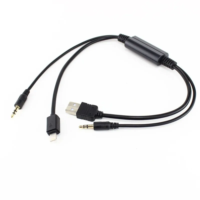 Аудио Стерео Aux USB За автомобил, USB AUX Адаптер за Интерфейсния Кабел За BMW E82 E87 E88 E90 E91 E92 E93 E60 2004, След като За iphone - 0